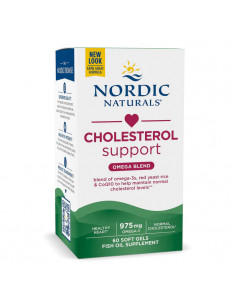 OMEGA 3 z Q10 i FERMENTOWANYM RYŻEM, 1152 MG, (CHOLESTEROL SUPPORT), 60 KAPS - NORDIC NATURALS