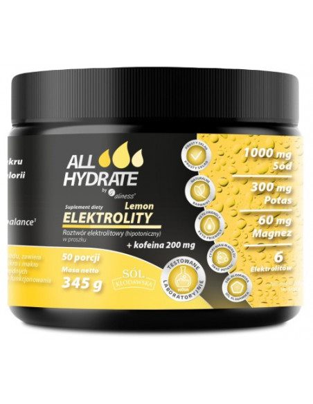 ELEKTROLITY LEMON + KOFEINA 345G. - ALINESS