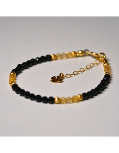 Bransoletka Szczęścia Turmalin Czarny x Cytryn 3mm - Crystals Break