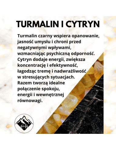 Bransoletka Szczęścia Turmalin Czarny x Cytryn 3mm - Crystals Break