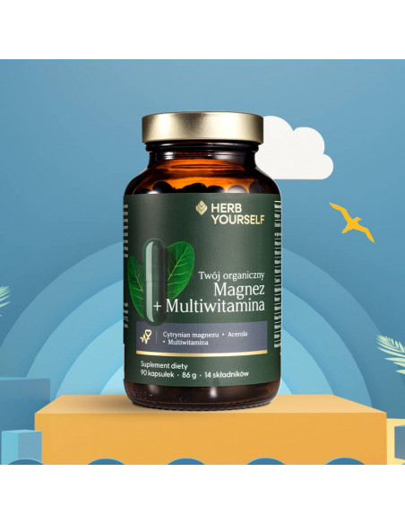 TWÓJ ORGANICZNY MAGNEZ + MULTIWITAMINA 90 KAPS. - HERB YOURSELF