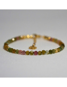 Bransoletka Szczęścia Turmalin Kolorowy 3mm - Crystals Break