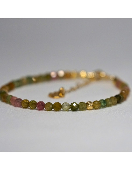 Bransoletka Szczęścia Turmalin Kolorowy 3mm - Crystals Break