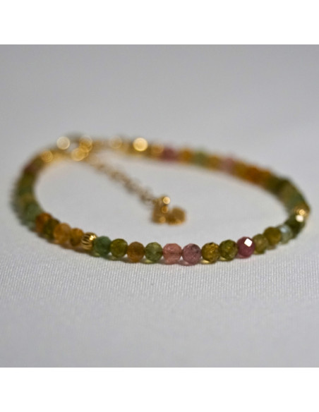 Bransoletka Szczęścia Turmalin Kolorowy 3mm - Crystals Break