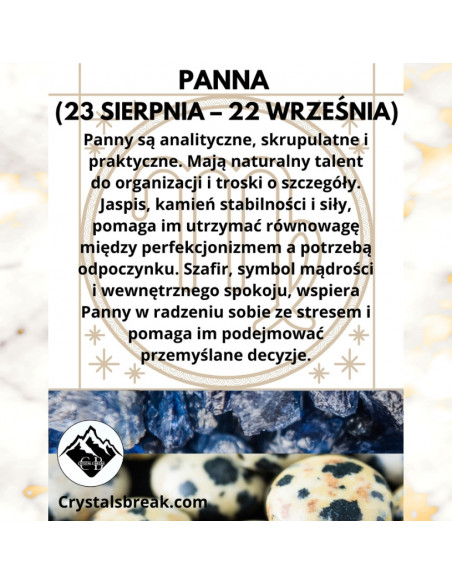 Bransoletka Znak Zodiaku Panna 3mm - Crystals Break