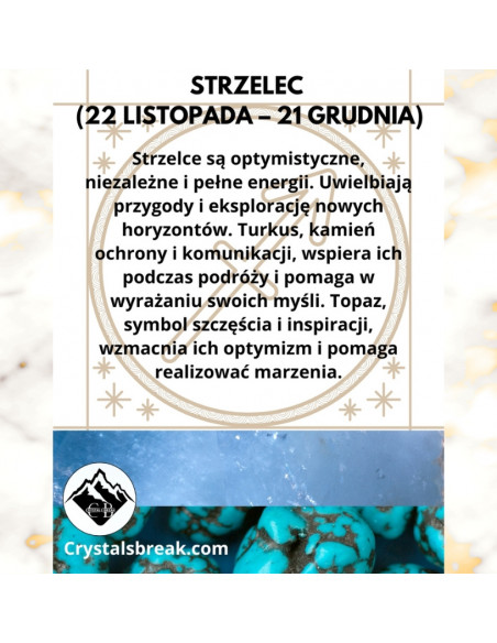 Bransoletka Znak Zodiaku Strzelec 3mm - Crystals Break