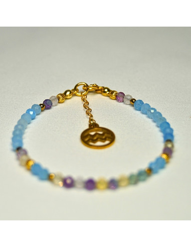 Bransoletka Znak Zodiaku Wodnik 3mm - Crystals Break