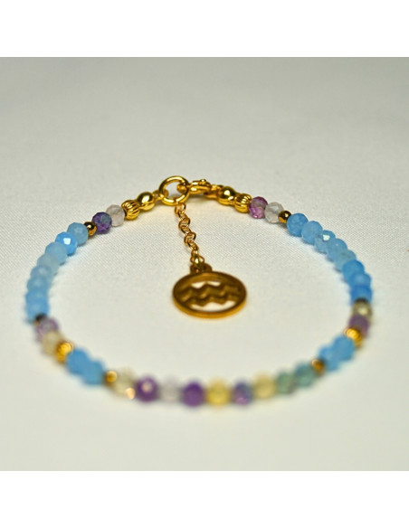 Bransoletka Znak Zodiaku Wodnik 3mm - Crystals Break