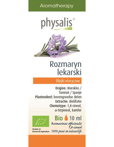 ROZMARYN LEKARSKI BIO, OLEJEK ETERYCZNY 10ML - PHYSALIS