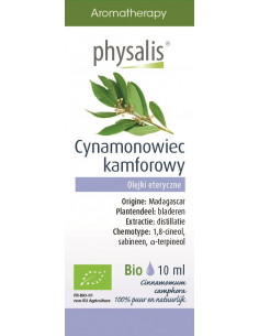 CYNAMON KAMFOROWY BIO, OLEJEK ETERYCZNY 10ML - PHYSALIS