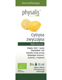 CYTRYNA BIO, OLEJEK ETERYCZNY 10ML - PHYSALIS