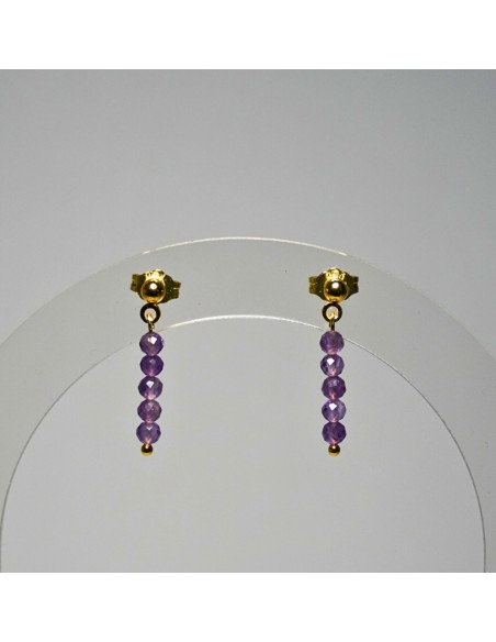 Kolczyki Ametyst 3mm - Crystals Break