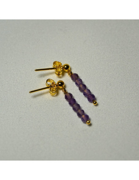 Kolczyki Ametyst 3mm - Crystals Break