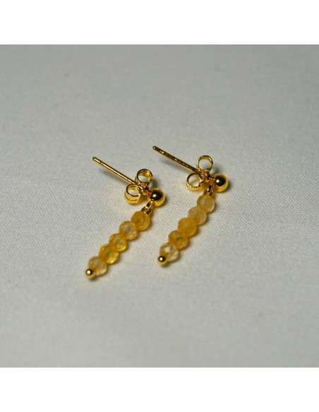 Kolczyki Cytryn 3mm - Crystals Break
