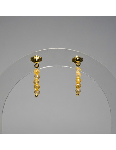 Kolczyki Cytryn 3mm - Crystals Break