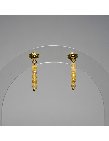 Kolczyki Cytryn 3mm - Crystals Break