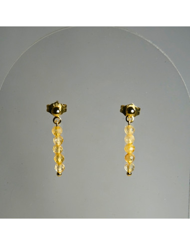 Kolczyki Cytryn 3mm - Crystals Break