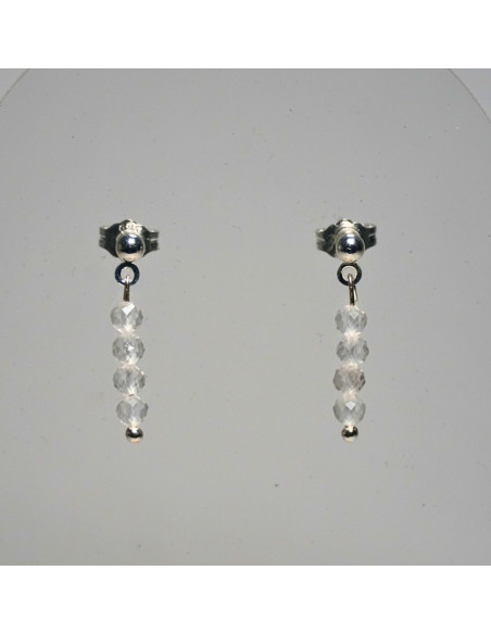 Kolczyki Kryształ Górski 3mm - Crystals Break