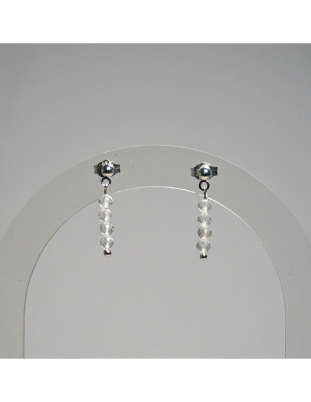 Kolczyki Kryształ Górski 3mm - Crystals Break