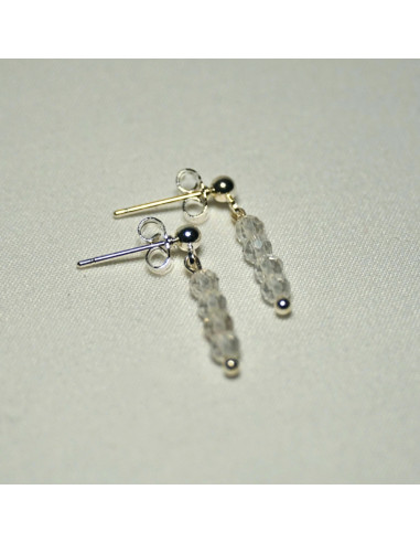 Kolczyki Kryształ Górski 3mm - Crystals Break