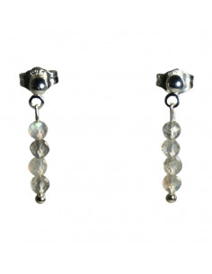 Kolczyki Labradoryt 3mm - Crystals Break