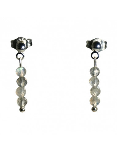 Kolczyki Labradoryt 3mm - Crystals Break