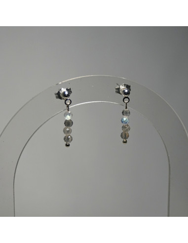 Kolczyki Labradoryt 3mm - Crystals Break