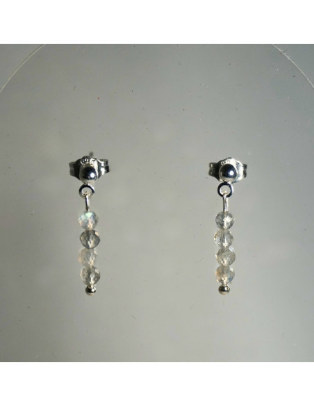 Kolczyki Labradoryt 3mm - Crystals Break