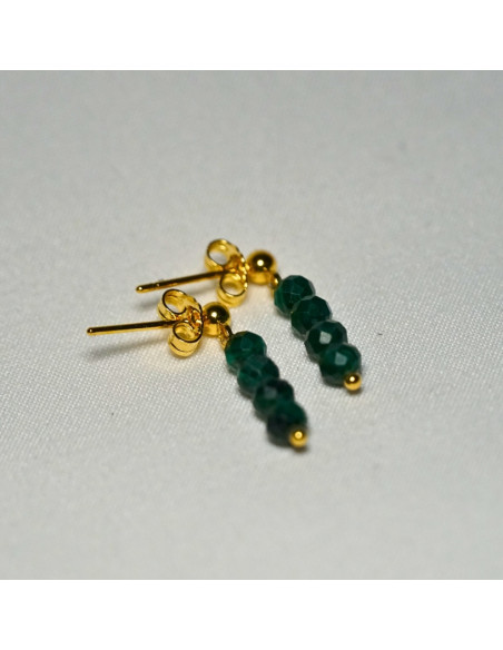 Kolczyki Malachit 3mm - Crystals Break