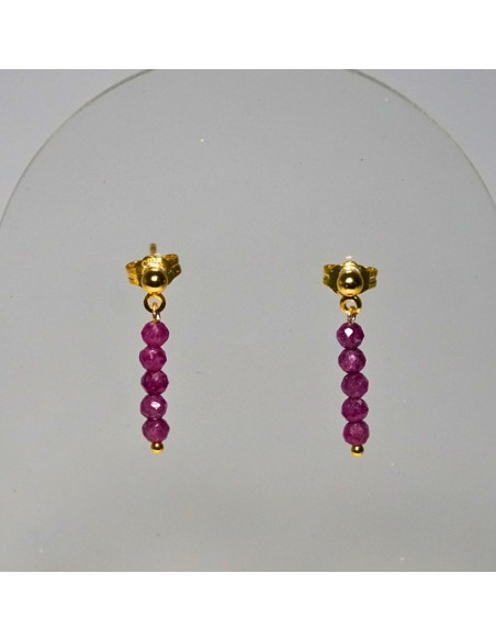 Kolczyki Rubin 3mm - Crystals Break