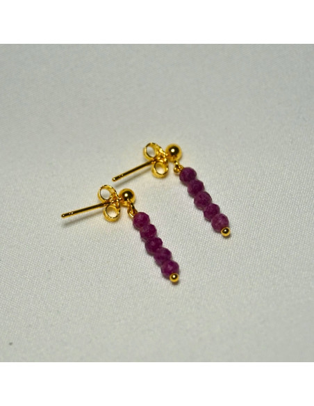 Kolczyki Rubin 3mm - Crystals Break