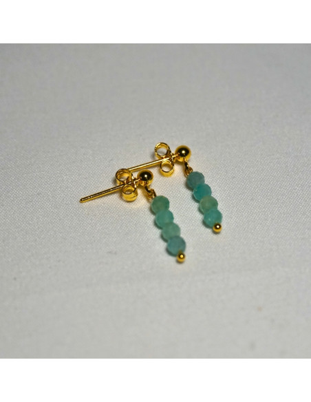 Kolczyki Szmaragd Jasny 3mm - Crystals Break