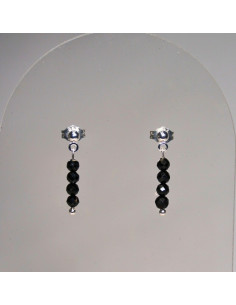 Kolczyki Turmalin Czarny 3mm - Crystals Break 2