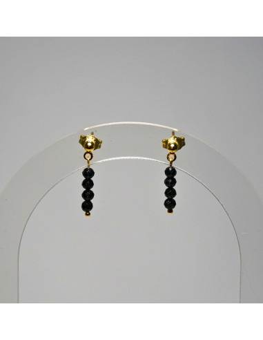 Kolczyki Turmalin Czarny 3mm - Crystals Break