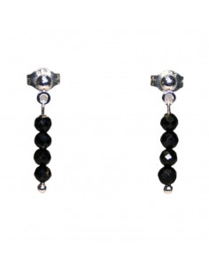 Kolczyki Turmalin Czarny 3mm - Crystals Break