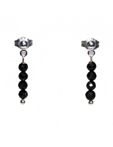 Kolczyki Turmalin Czarny 3mm - Crystals Break