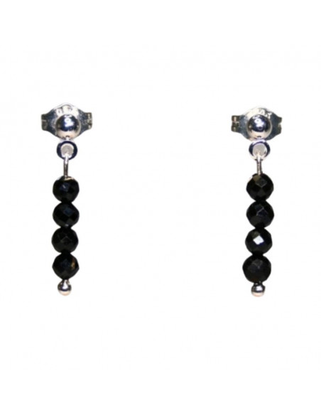 Kolczyki Turmalin Czarny 3mm - Crystals Break