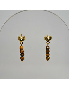 Kolczyki Tygrysie Oko 3mm - Crystals Break 2