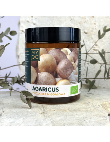 WYPRZEDAŻ - PIECZARKA MIGDAŁOWA (AGARICUS BLAZEI MURILL), EKSTRAKT BIO 100 g - MYQO