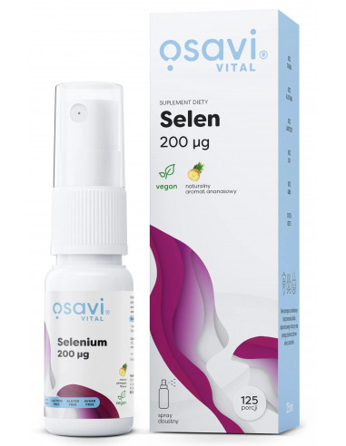 SELEN 200mcg, SPRAY DOUSTNY (smak ANANAS) 25ml - OSAVI