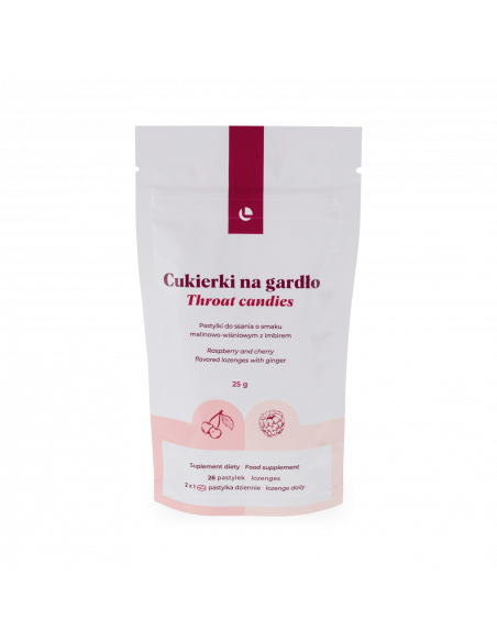 CUKIERKI NA GARDŁO MALINOWO-WIŚNIOWE Z IMBIREM VISANTO UKRYTE TERAPIE JERZY ZIĘBA