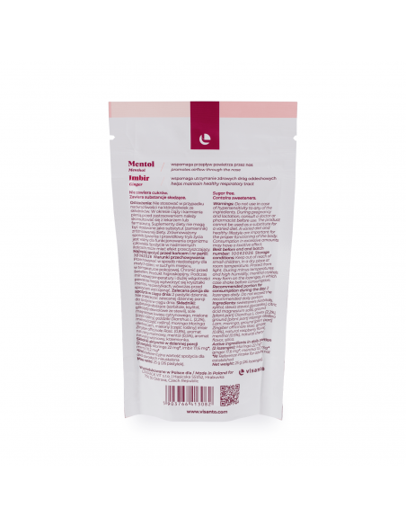 CUKIERKI NA GARDŁO MALINOWO-WIŚNIOWE Z IMBIREM VISANTO UKRYTE TERAPIE JERZY ZIĘBA