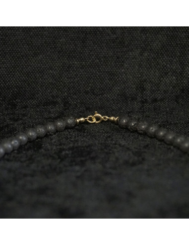 Naszyjnik Lawa Wulkaniczna x Turmalin Czarny 6mm - Crystals Break