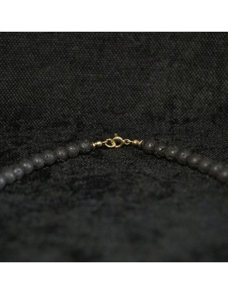 Naszyjnik Lawa Wulkaniczna x Turmalin Czarny 6mm - Crystals Break