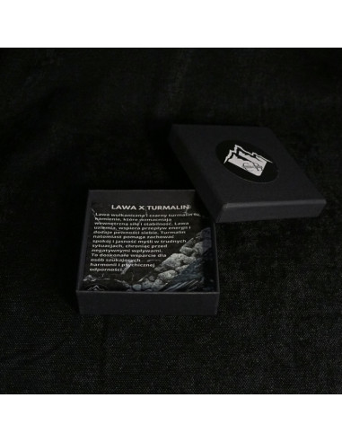 Naszyjnik Lawa Wulkaniczna x Turmalin Czarny 6mm - Crystals Break