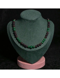 Naszyjnik Lawa Wulkaniczna x Malachit 6mm - Crystals Break 2