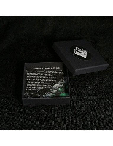 Naszyjnik Lawa Wulkaniczna x Malachit 6mm - Crystals Break