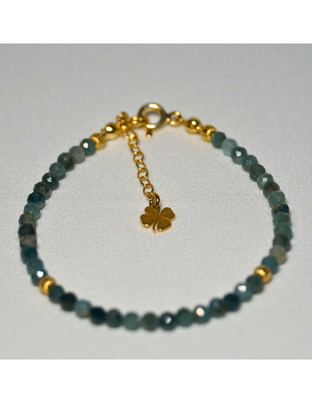 Bransoletka Szczęścia Turmalin Niebieski 3mm - Crystals Break