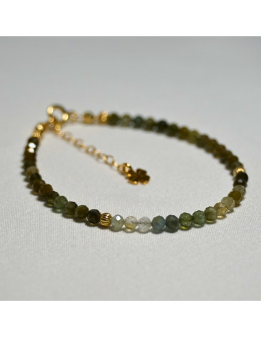 Bransoletka Szczęścia Turmalin Zielony 3mm - Crystals Break