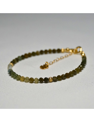 Bransoletka Szczęścia Turmalin Zielony 3mm - Crystals Break